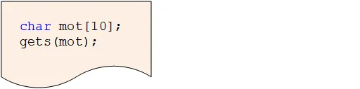 char mot[10];
gets(mot);